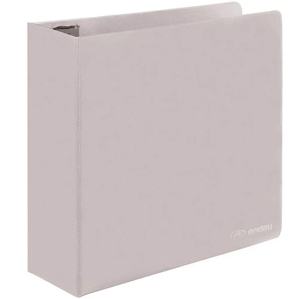 3" Slant-D Ring View Binder w/ 2 Pockets grey