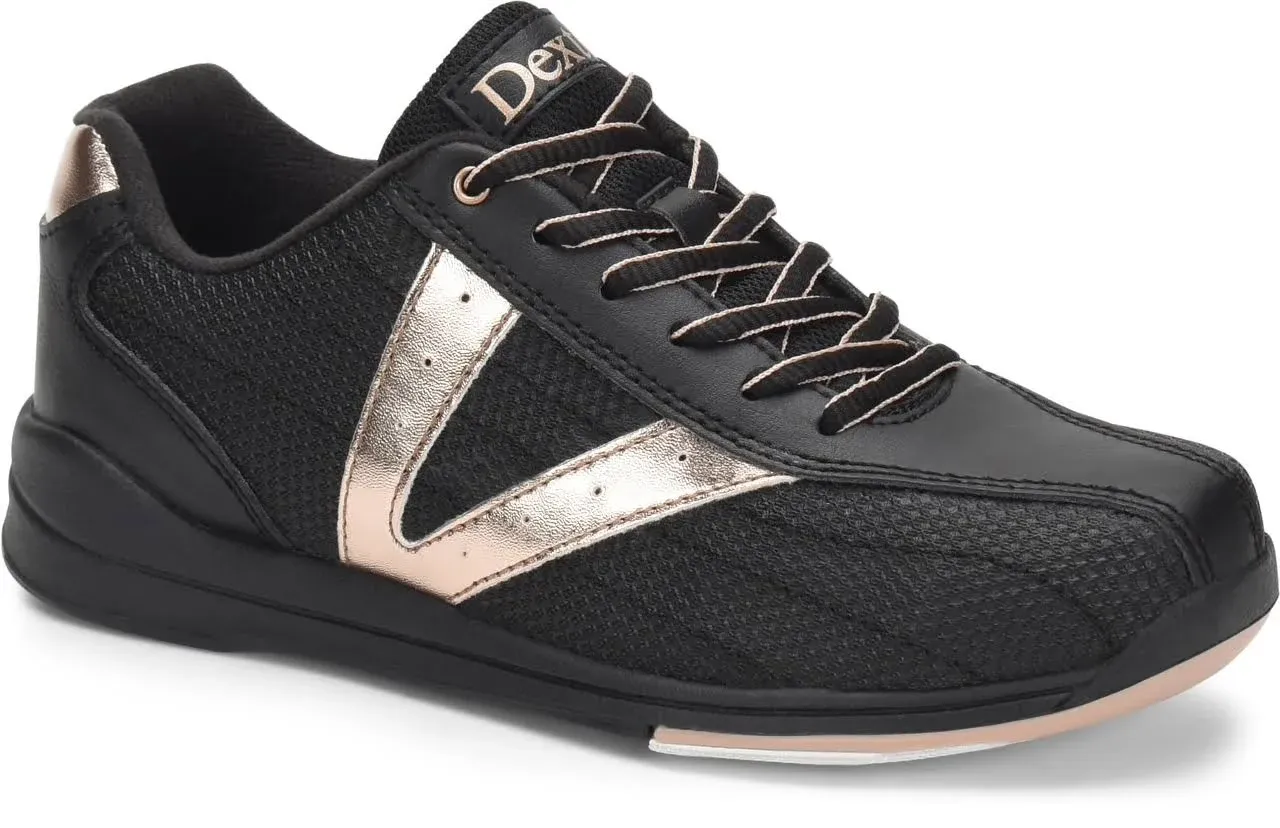 Dexter Vicky Black Rose Gold Womens Bowling Shoes 6.5