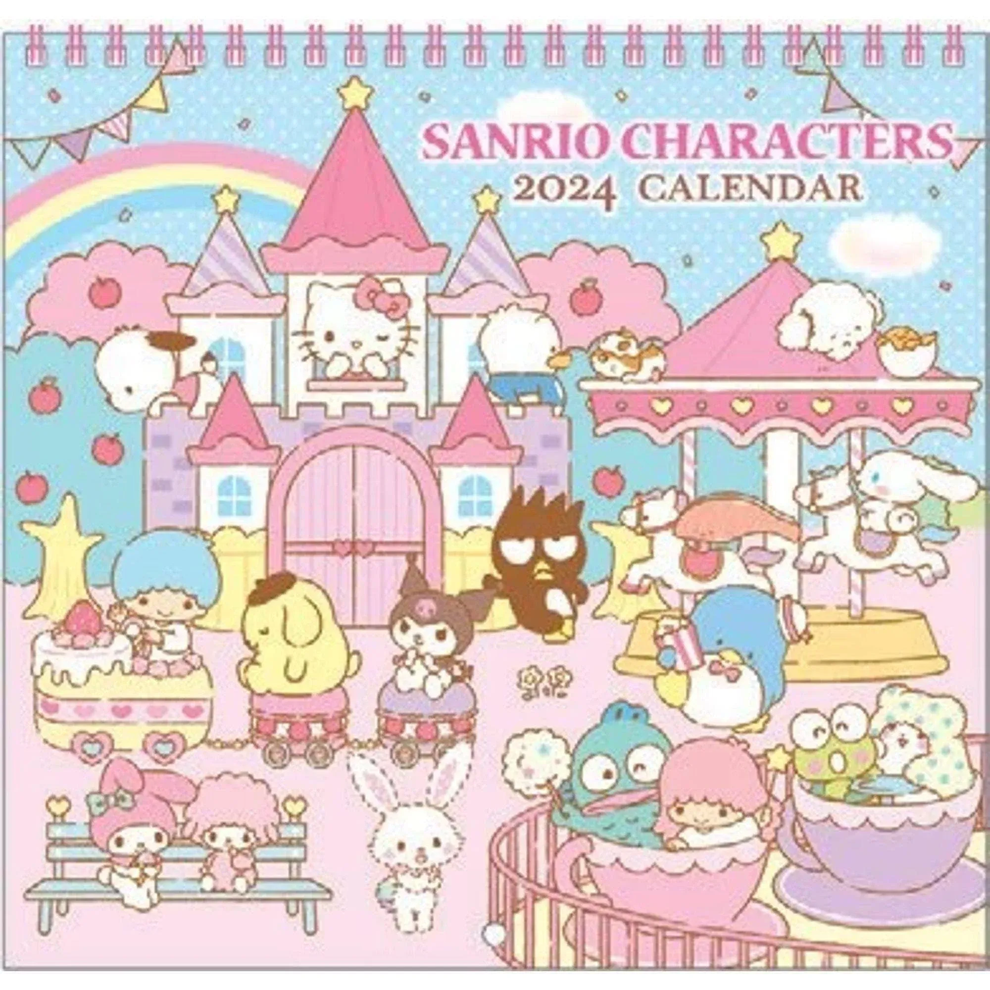 Sanrio Characters 2024 Ring 12 Monthly Desk Calendar Planner for Easy Organizing