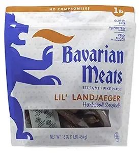 Bavarian Meats Lil' Landjaeger Hardwood Smoked Zero Sugar sausage sticks 16 0z