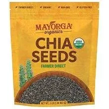 Mayorga Organic Chia Seeds, USDA Organic, Non-GMO Verified, 3lb, 2-Pack