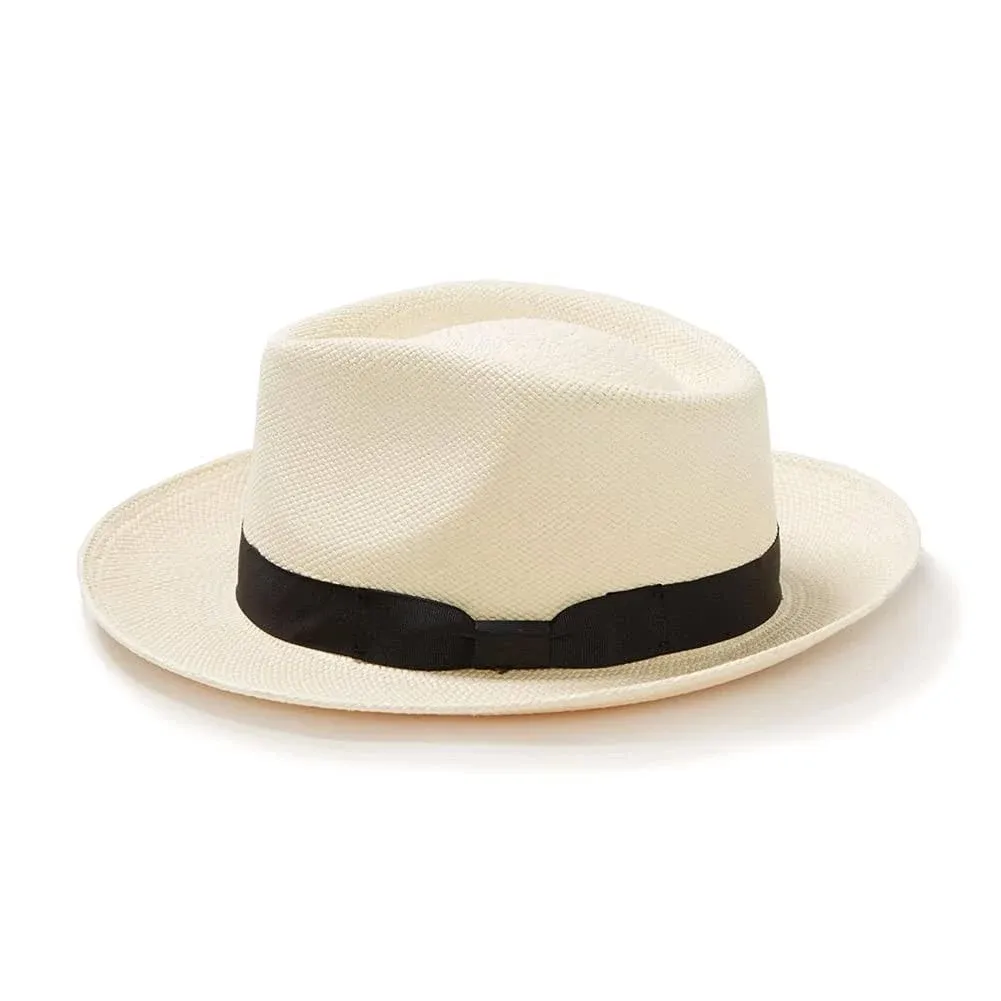 Stetson Retro Genuine Panama Fedora Hat - Natural / XL