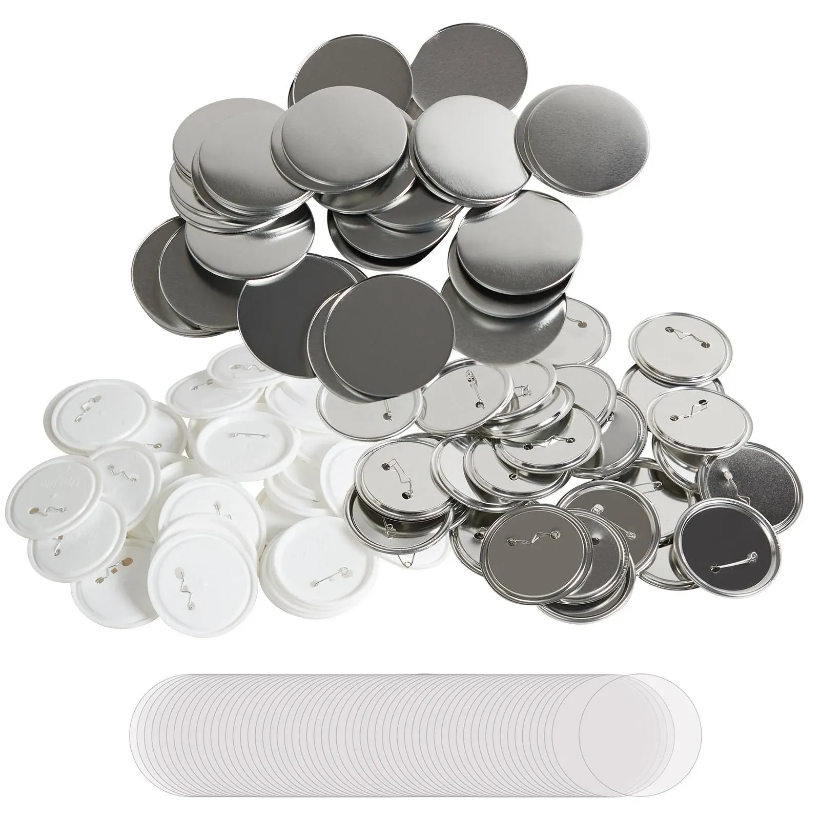 VEVOR 2.25&#034; 58mm Button Badge Parts Supplies 500 Sets NOT Includes Maker Machine