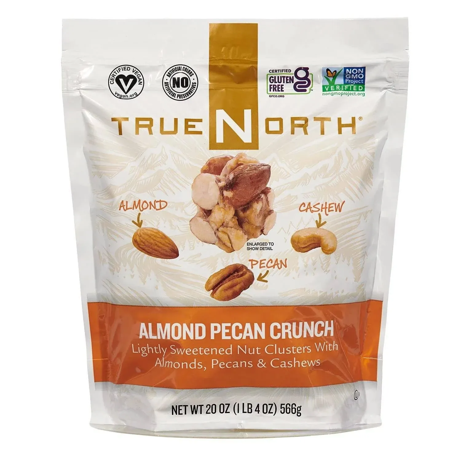 True North Nut Clusters, Almond Pecan Crunch - 20 oz