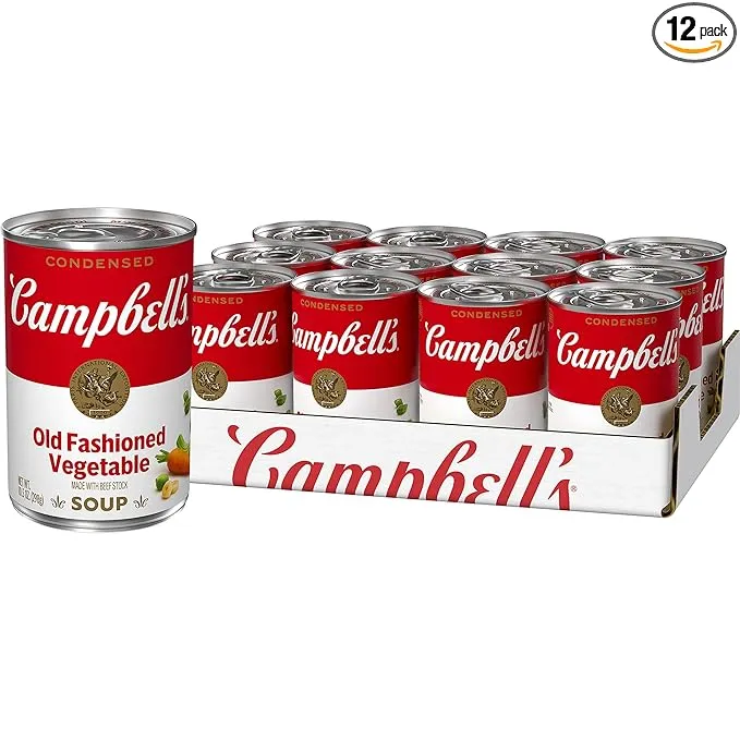 Campbell's Condensed Old Fashioned Vegetable Soup, 10.5 Ounce Can (Case of 12)Campbell's Condensed Old Fashioned Vegetable Soup, 10.5 Ounce Can (Case of 12)