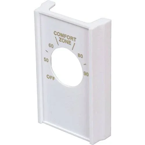 HD 257998 White Double Pole Line Volt Thermostat Cover for Old Style D22 - HVAC