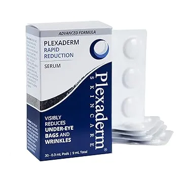 Plexaderm Rapid Reduction Eye Serum - Advanced Formula Anti Aging Visibly Reduces Under-Eye Bags, Wrinkles, Dark Circles, Fine Lines & Crow's Feet Instantly Instant Wrinkle Remover for Face