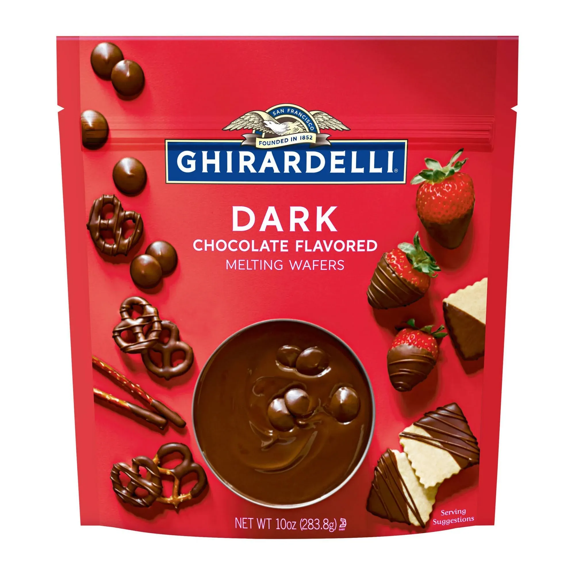 Ghirardelli Melting Wafers, Dark Chocolate Flavored - 10 oz