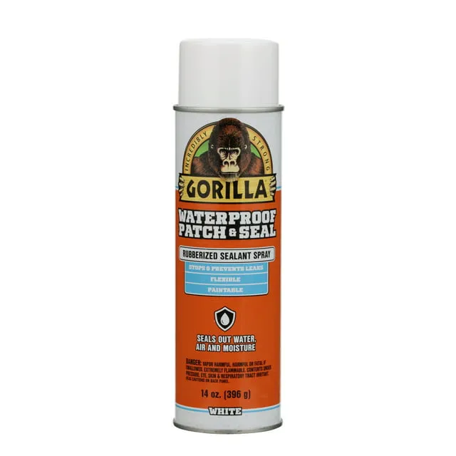 Gorilla Waterproof Patch & Seal Spray, Clear, 14 Ounces, (Pack of 1)