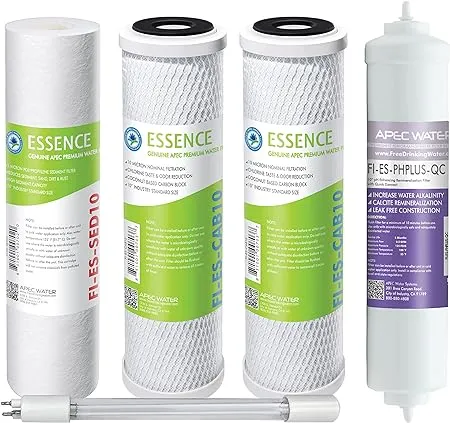 APEC Water Systems Filter-Set-ESPHUV-SSV2 High Capacity Replacement Filter Set for Essence Series ROES-PHUV75 Reverse Osmosis Water Filter System Stage 1-3, 5&7