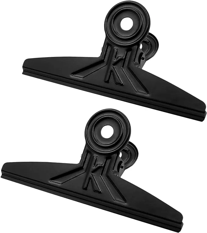 Clips De Papel Grandes De Bull 10 Clips De Metal Negro De 4 Pulgadas Suministros