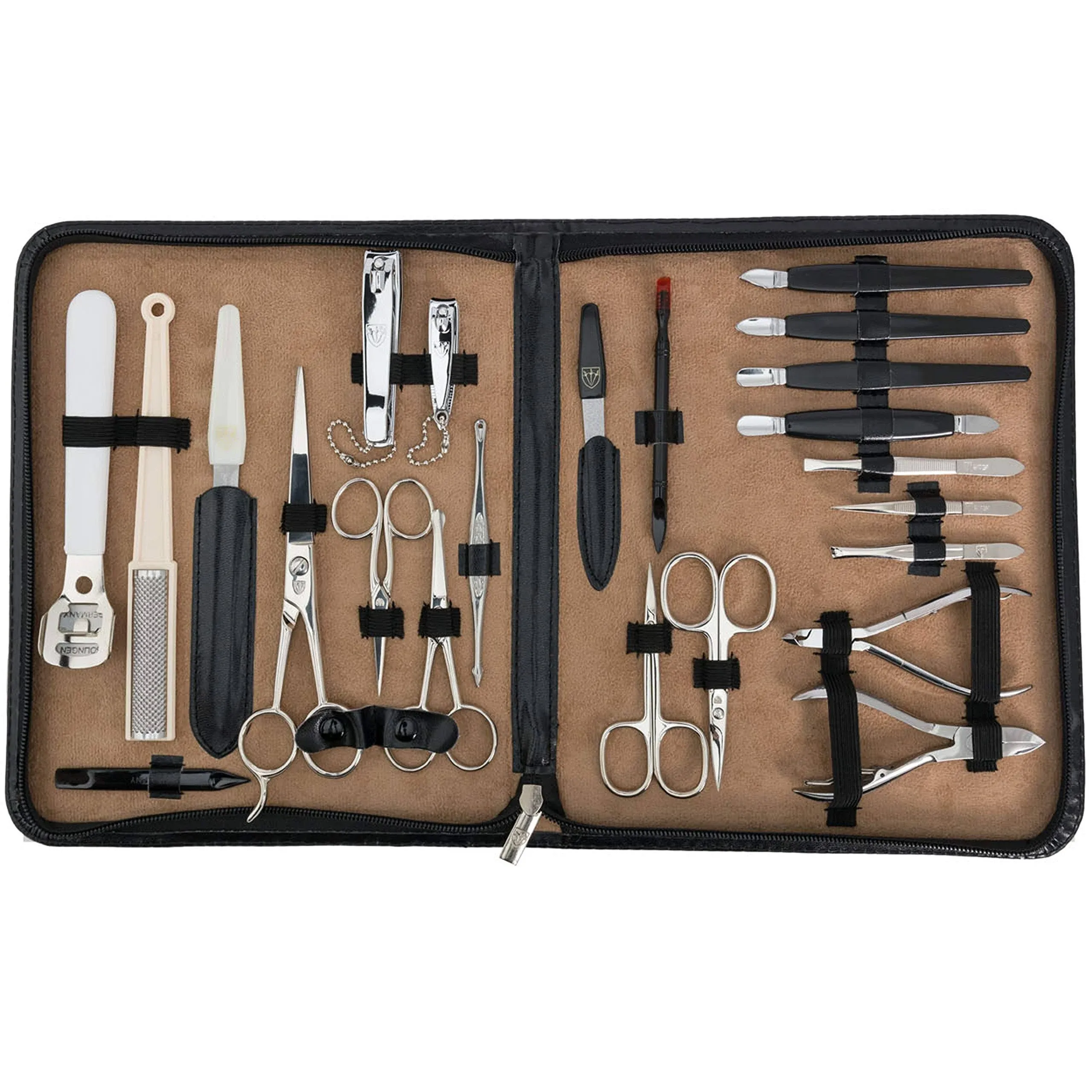 3 Swords Germany - Brand Quality 23 Piece Manicure Pedicure Grooming Kit Set for