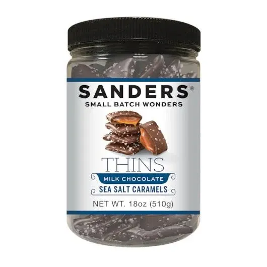 Sanders Milk Chocolate Sea Salt Caramel Thins