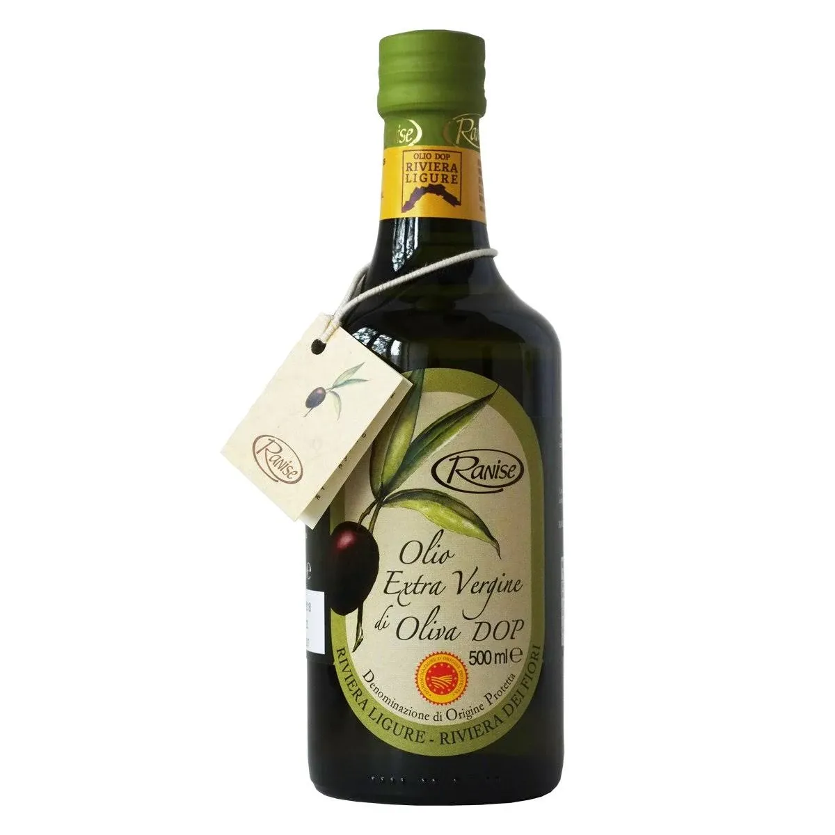 Ligurian Italian Extra Virgin Olive Oil DOP 16.9 fl oz - Pack of 2