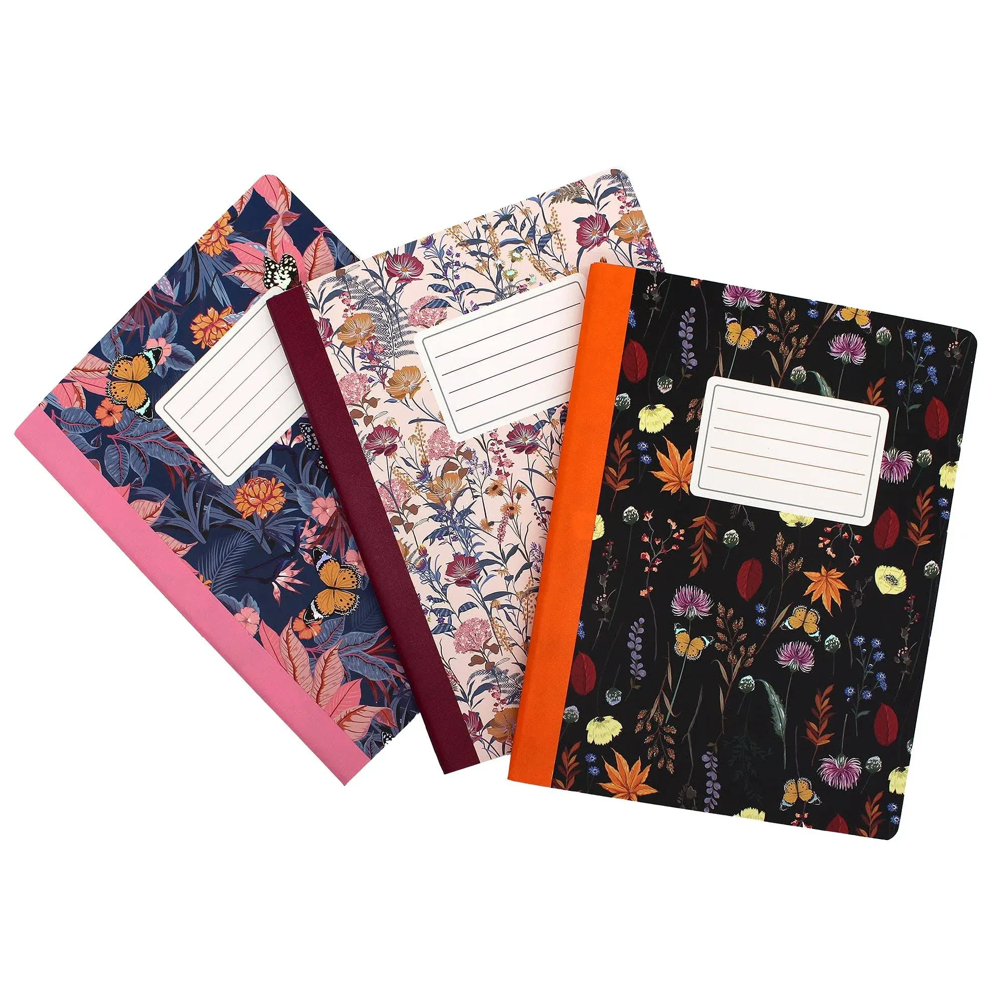 , Composition Notebooks - 3 Pack of Journals Featuring 140 Pages of College 