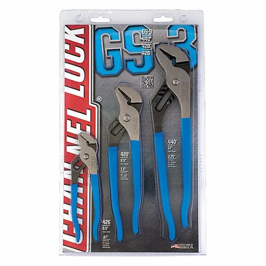 Channellock GS-3 - 3 Piece Tongue and Groove Plier Set