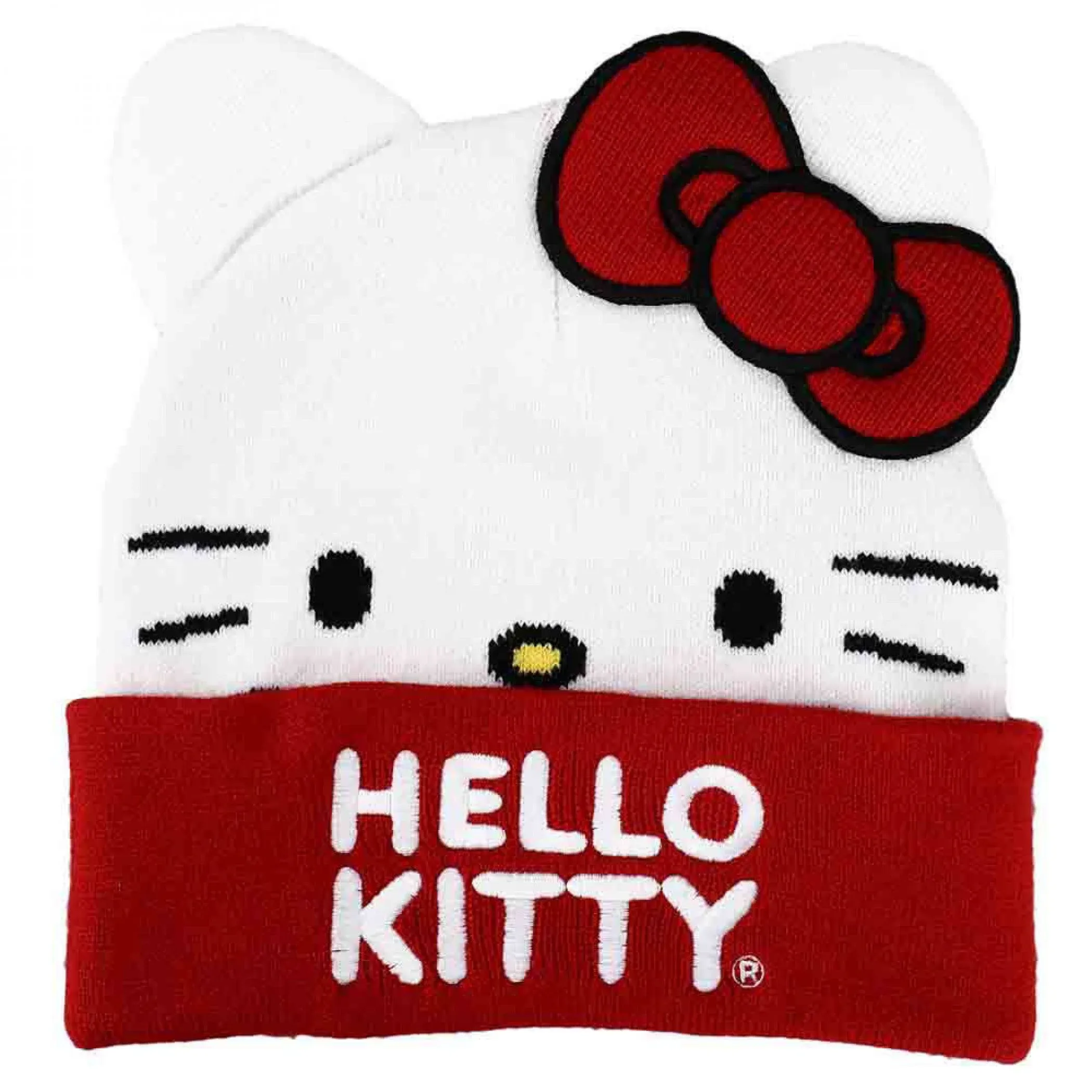 Hello Kitty - Embroidered Big Face Beanie