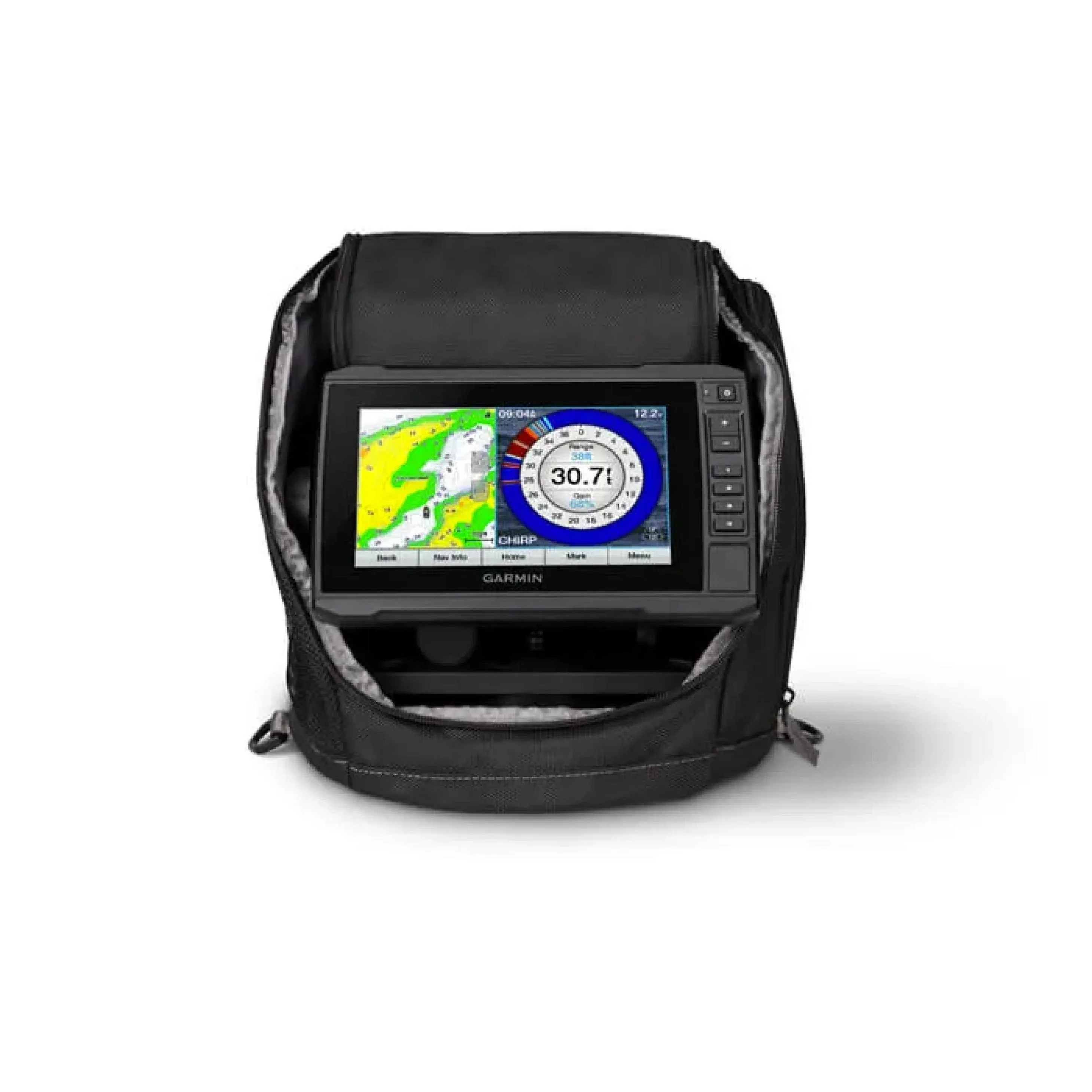 Garmin ECHOMAP UHD 73cv Ice Fishing Bundle - with GT10HN-IF Transducer