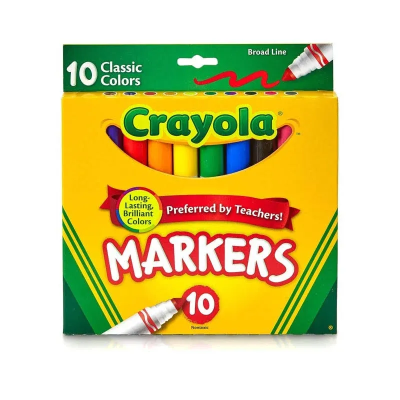 12 Packs: 10 ct. (120 total) Crayola® Classic Broad Line Markers