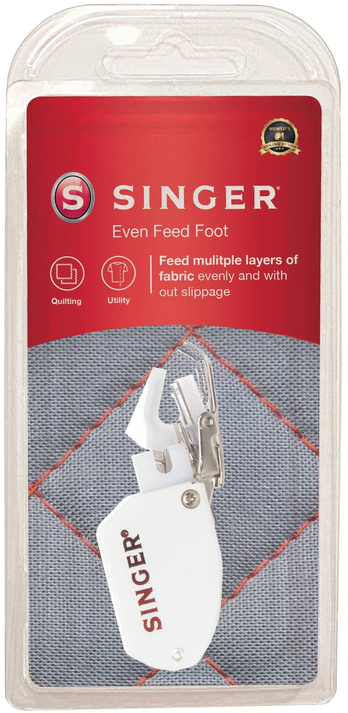 Singer Even Feed Walking Presser Foot - Fork, Perfect for Matching Stripes & Plaids, Quilting & Sewing