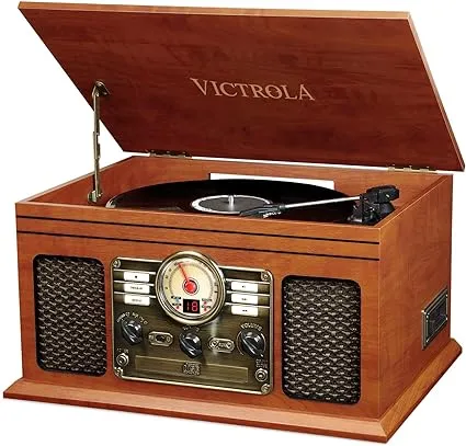 Victrola Nostalgic 6-in-1 Bluetooth Record Player & Multimedia Center