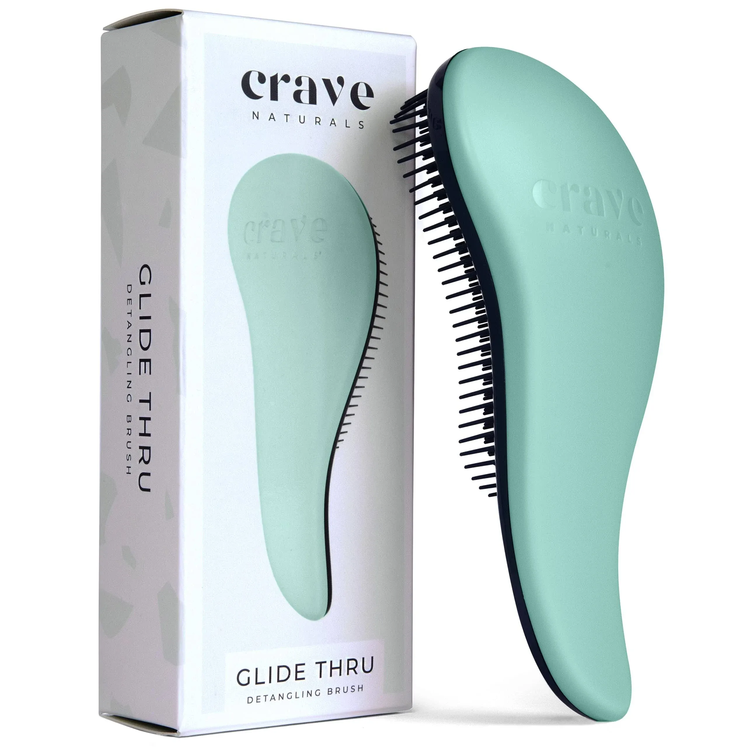 Crave Naturals Glide Thru Detangling Hair Brush for Adults & Kids Hair