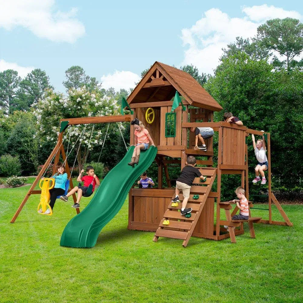 Knightsbridge Ultimate Swing Set Swing-N-Slide