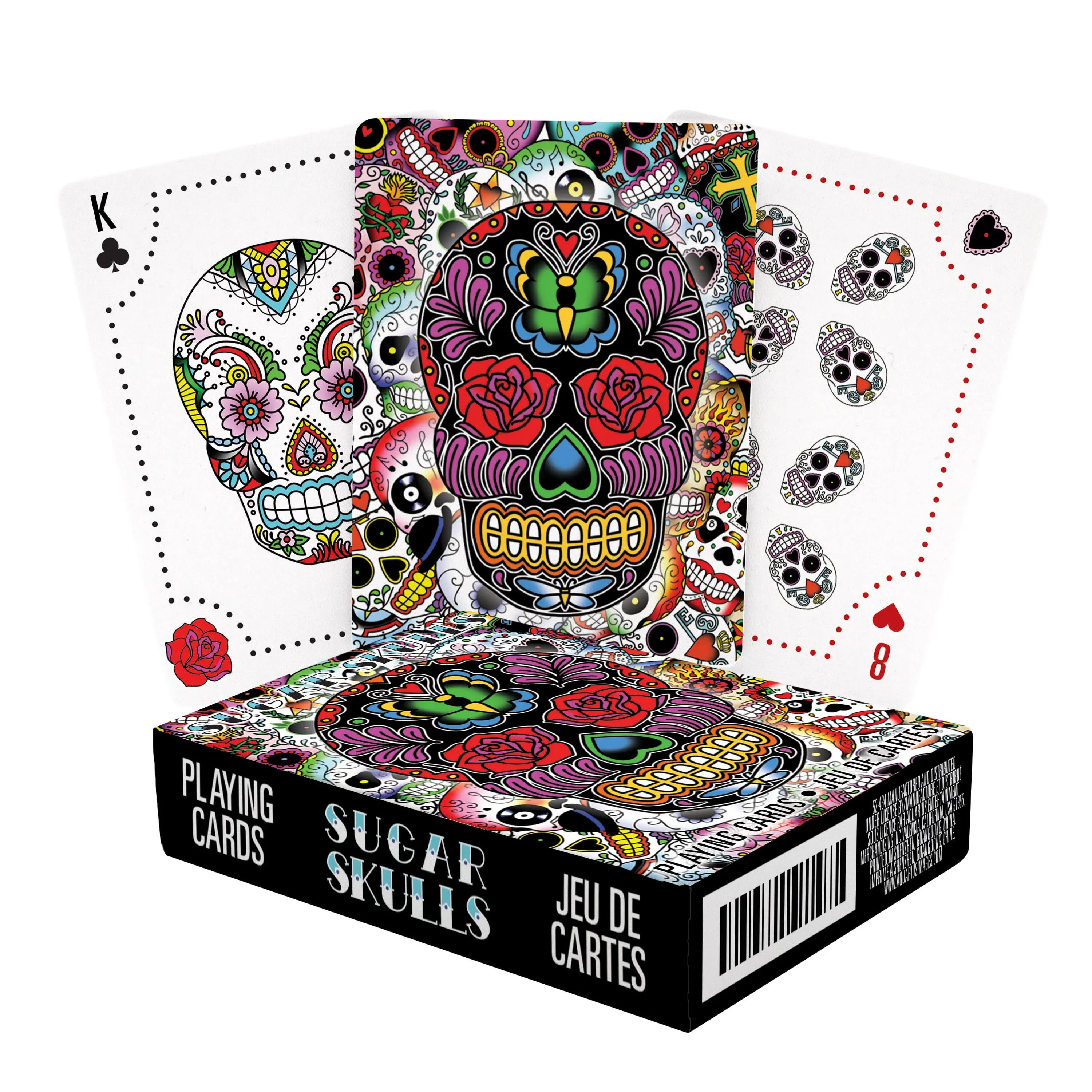 AQUARIUS Sugar Skulls Playing Cards - Sugar Skulls Themed Deck of Cards for Your Favorite Card Games - Officially Licensed Sugar Skulls Merchandise & Collectibles