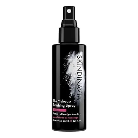 Skindinavia The Makeup Finishing Spray Bridal - Long Lasting, Heat Resistant & Waterproof Formula - Wedding Essential, Extra Strength Setting Spray for Makeup (8 Oz)Skindinavia The Makeup Finishing Spray Bridal - Long…