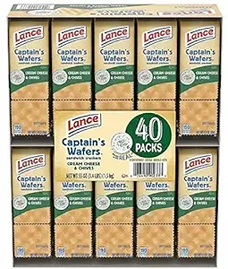 Lance Sandwich Crackers, Captain's Wafers Cream Cheese and Chives, 40 Packs