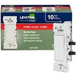 Leviton Decora Edge White 15A Rocker Single Pole Switch