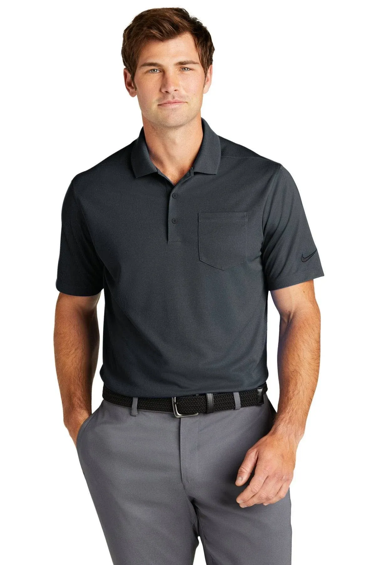 Nike Dri-FIT Micro Pique 2.0 Pocket Polo NKDC2103, M / Anthracite