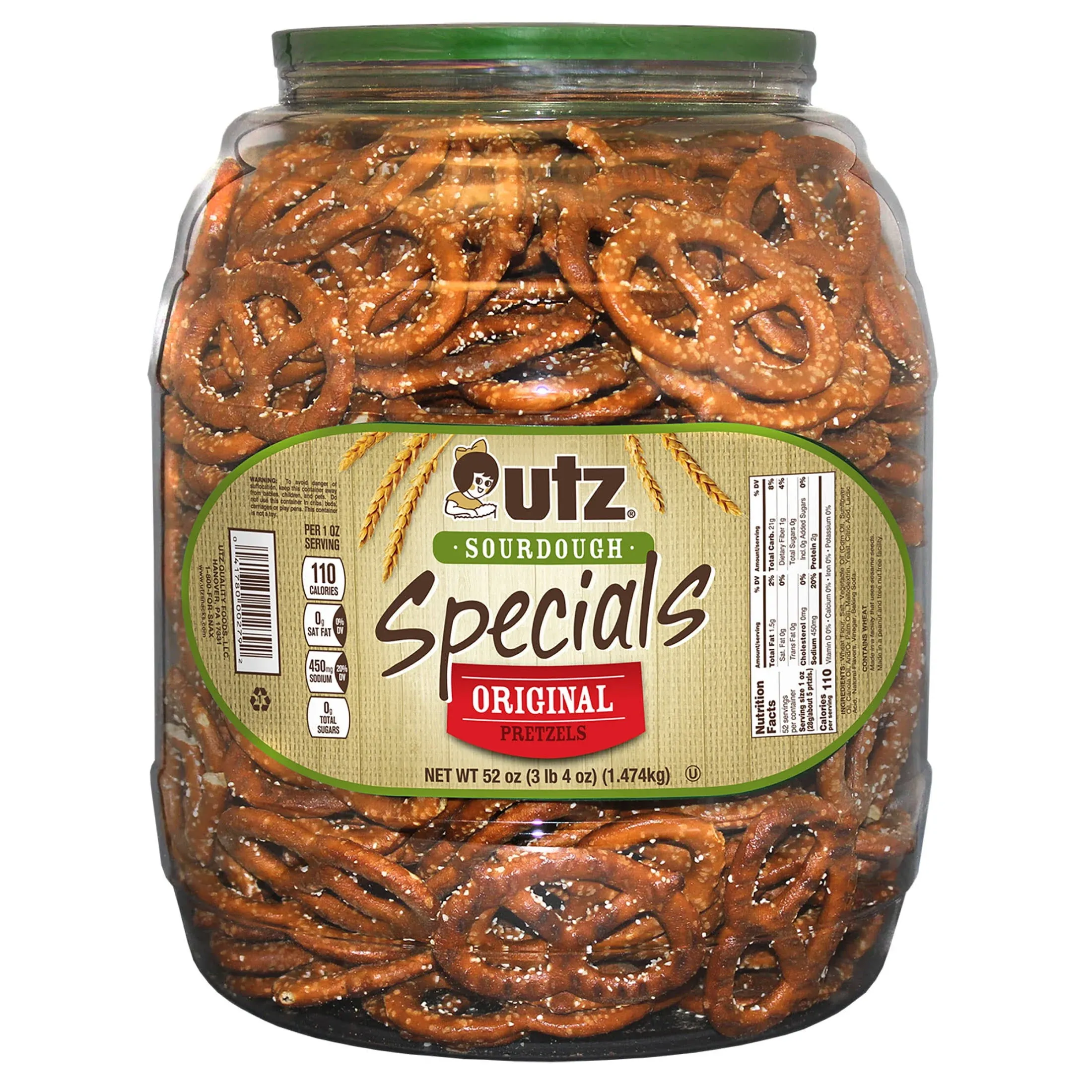 Utz Sourdough Special Pretzel Canister