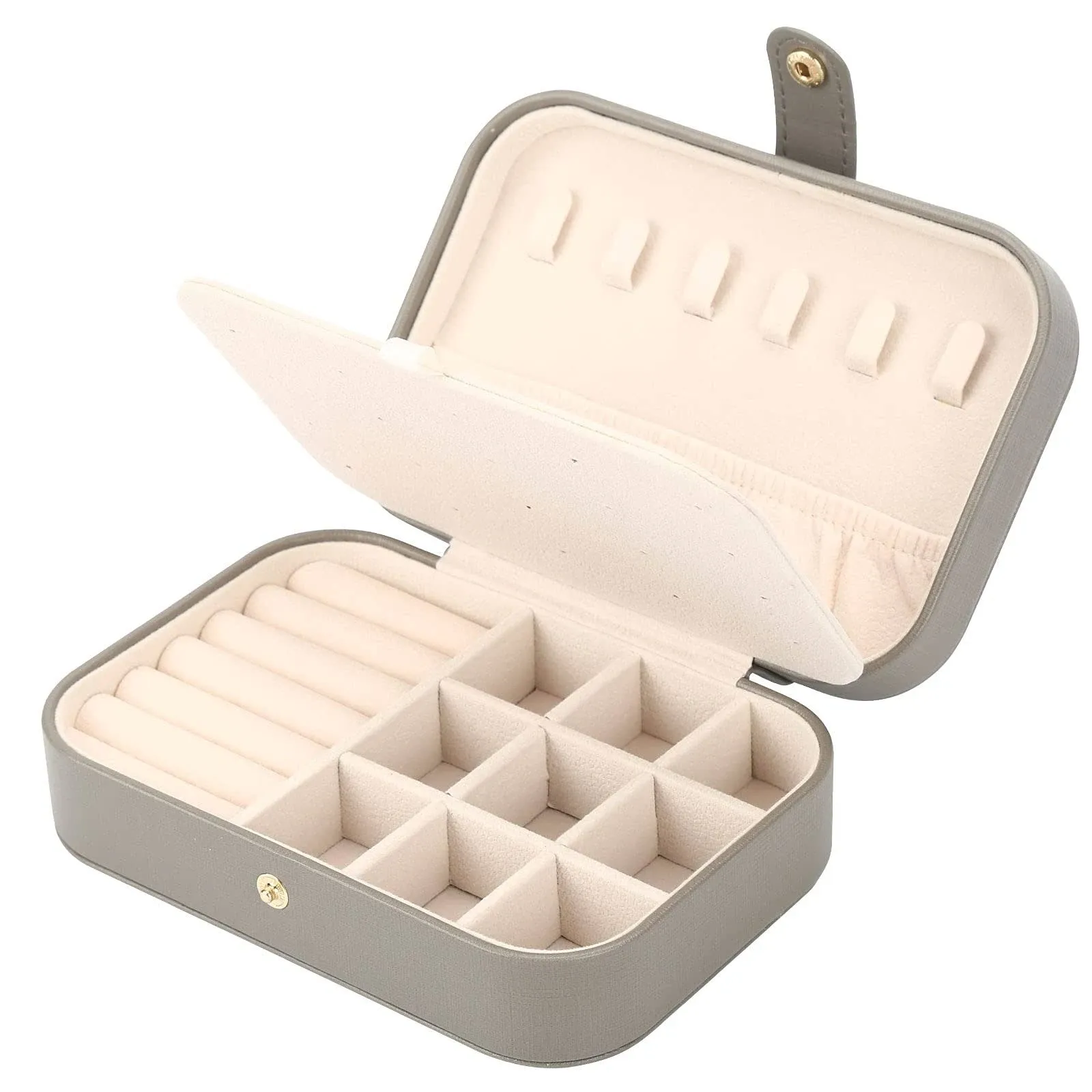 Jewelry Organizer, Small Jewelry Box Mini Jewelry Travel Case Storage and Organizer Portable Jewelry Storage Box/GRAY