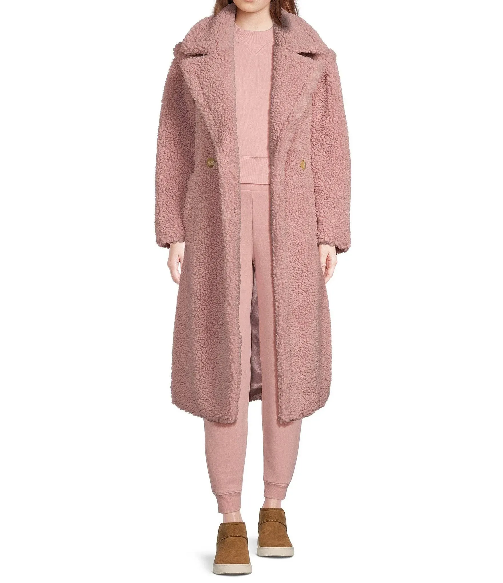 UGG Women's Gertrude Long Teddy Coat