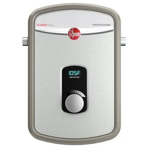 Rheem RTEX-13 13 KW Indoor Tankless Electric Water Heater w/ Self-Modulating Power Control & Digital Temp. Display, RTEX-13 | SupplyHouse.com