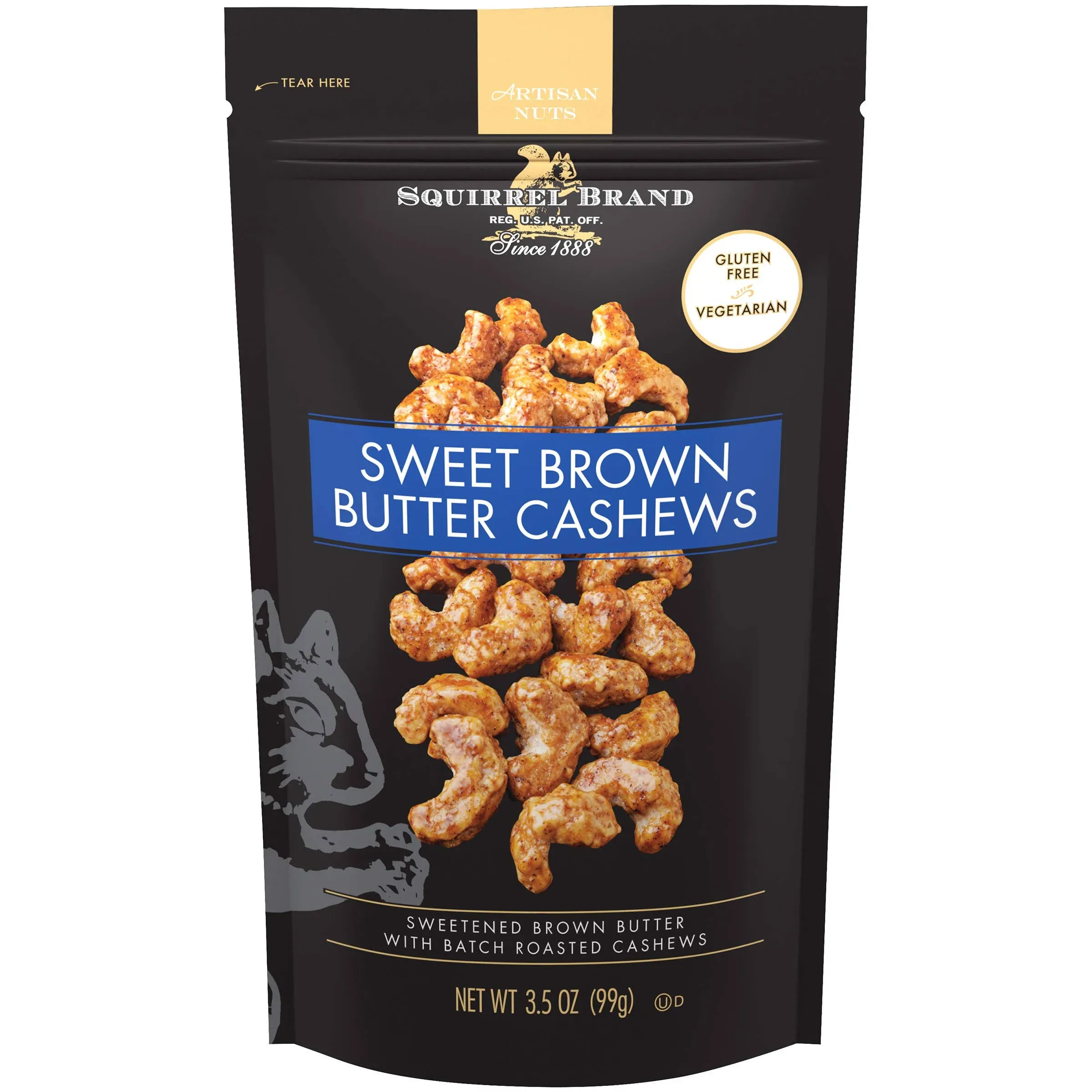 Squirrel Brand Cashews, Butter, Sweet Brown - 3.5 oz