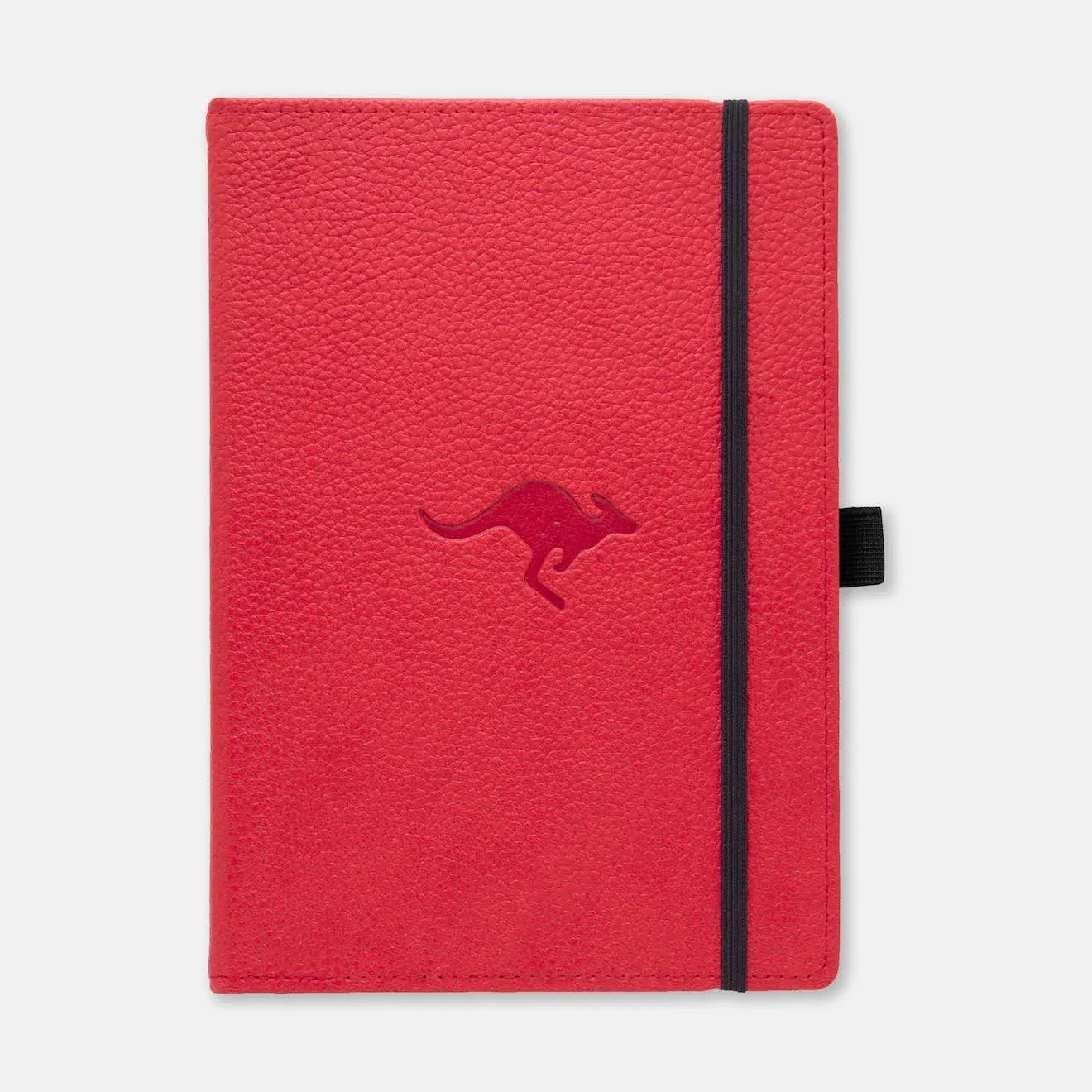 Dingbats* Wildlife Grid Journal A5 - Vegan Leather Hard Cover, Ideal for Work, Travel - Pocket, Elastic Closure, Bookmark