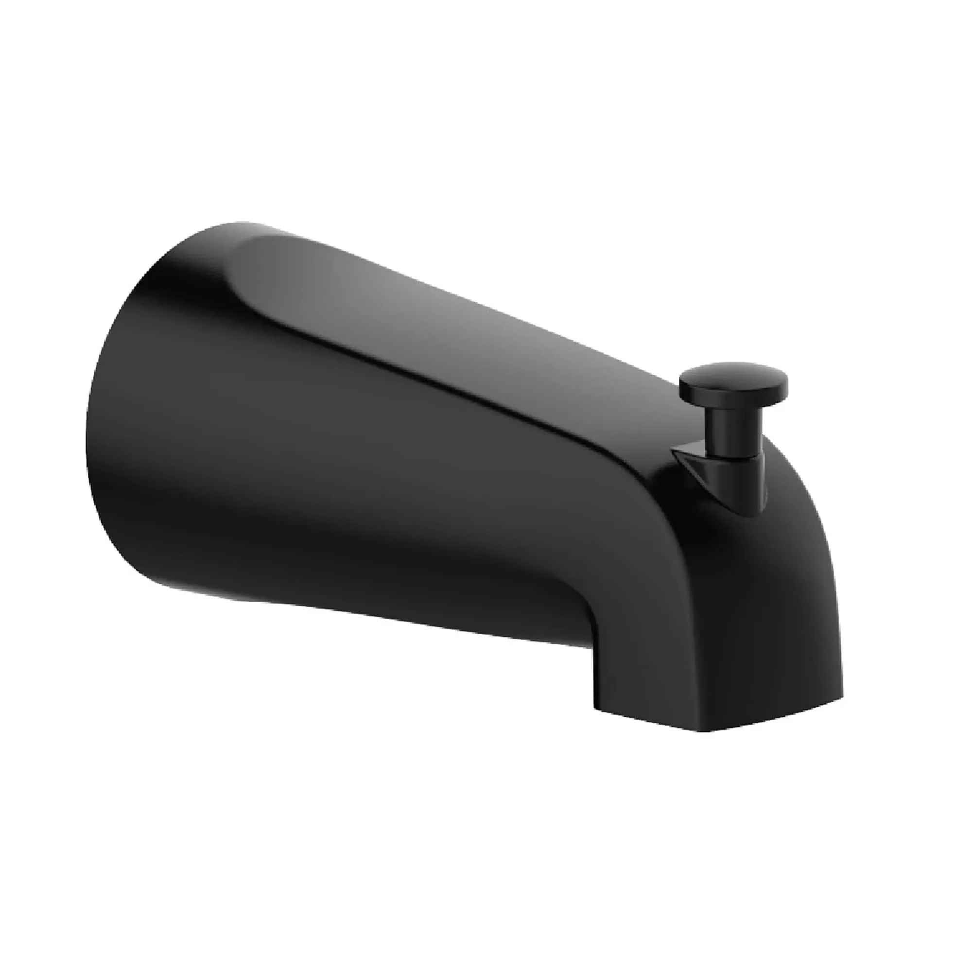 Design House 595629 Slip-On Pull-Up Wall Mount Tub Diverter Spout for Bathroom Matte Black