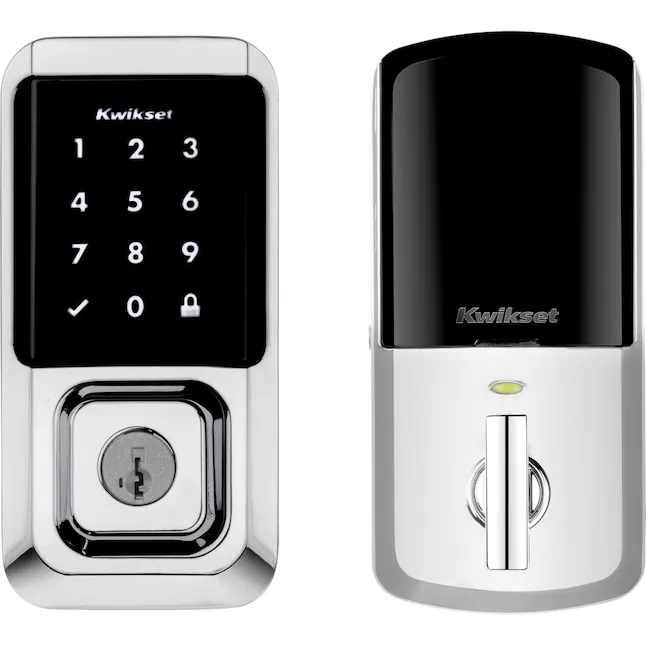 Kwikset Halo Wi-Fi Enabled Smart Lock Deadbolt with Touchscreen Polished Chrome Finish