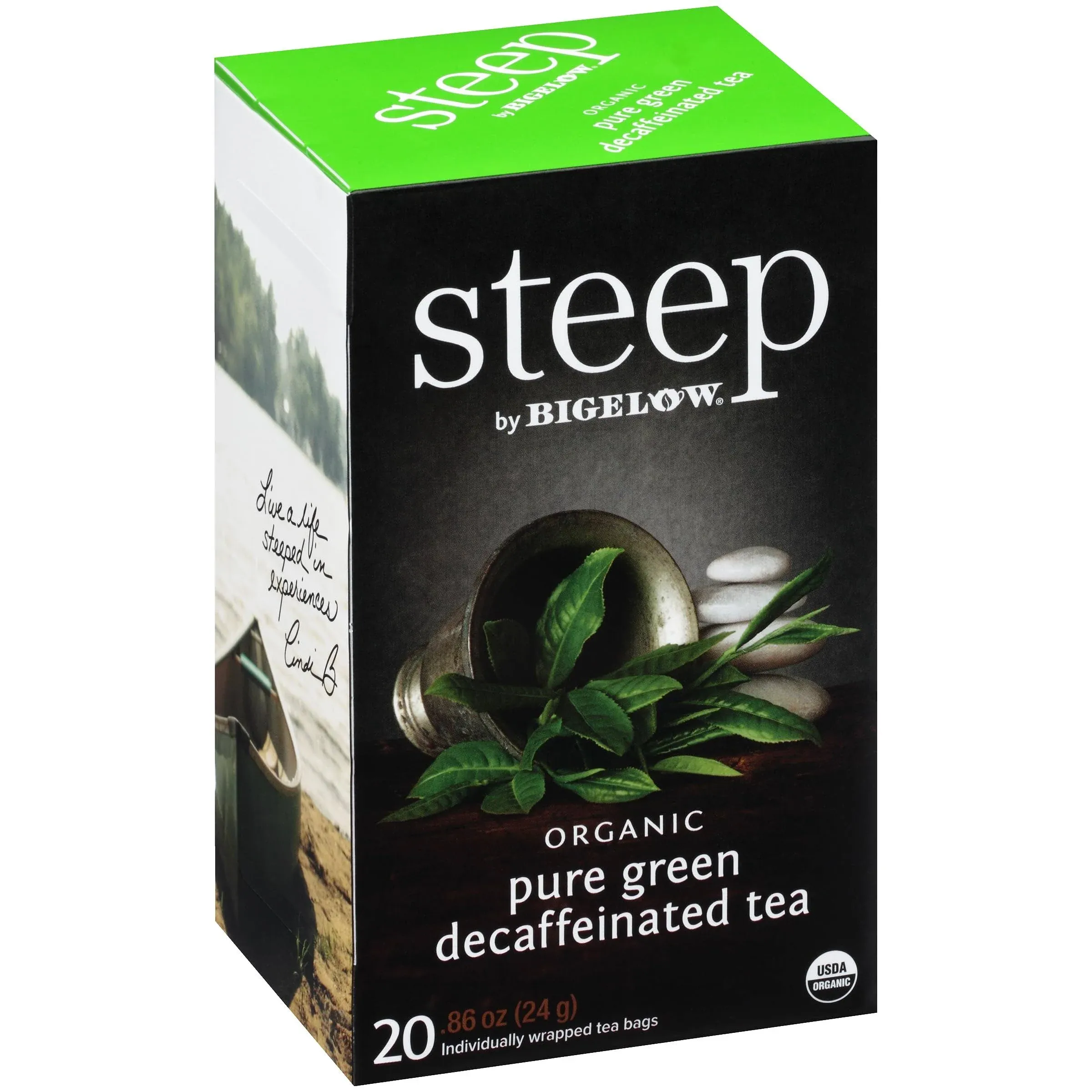 Bigelow Organic Green Tea Pure Green Decaf Case of 6