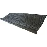 Rubber-Cal Coin-Grip Commercial Rubber Step Mat - 10" x 36" - 6 Pack