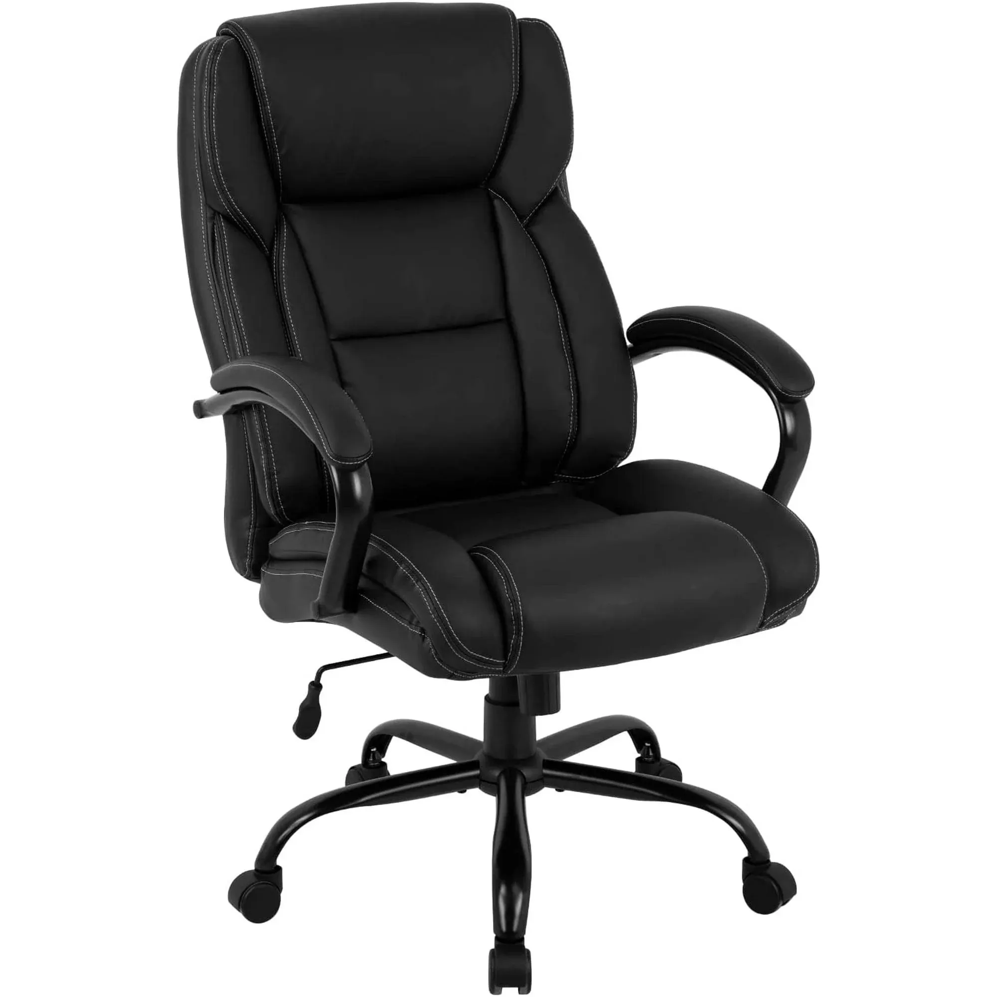 Office Chair 500lbs Wide Seat Ergonomic Desk Chair PU Computer Chair Task High Back Executive Chair with Lumbar Support