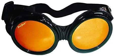 ArcOne The Fly Safety Goggles - Full Coverage Round Lens (Smoke Lens with Yellow/Orange Mirror Finish)