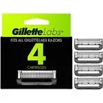 Gillette Labs Razor Blade Refills - Compatible with Exfoliating Heated Razor - 6ct