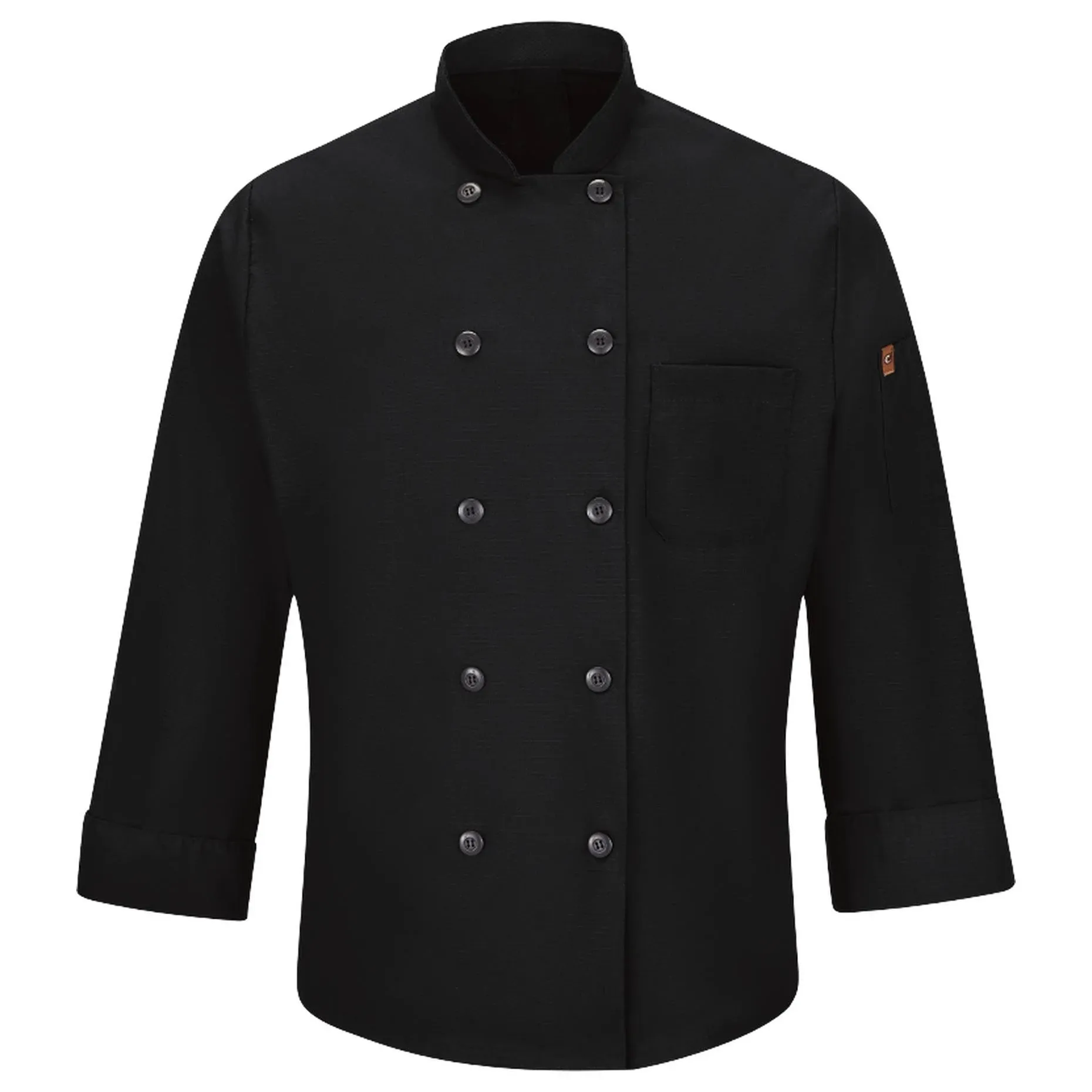 Red Kap Men's Long Sleeve Ten Button Chef Coat with Mimix and Oilblok