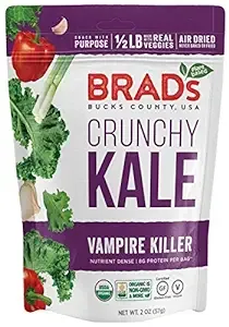 Brad's Plant Based Organic Crunchy Kale, Vampire Killer, 3 Bags, 6 Servings Total