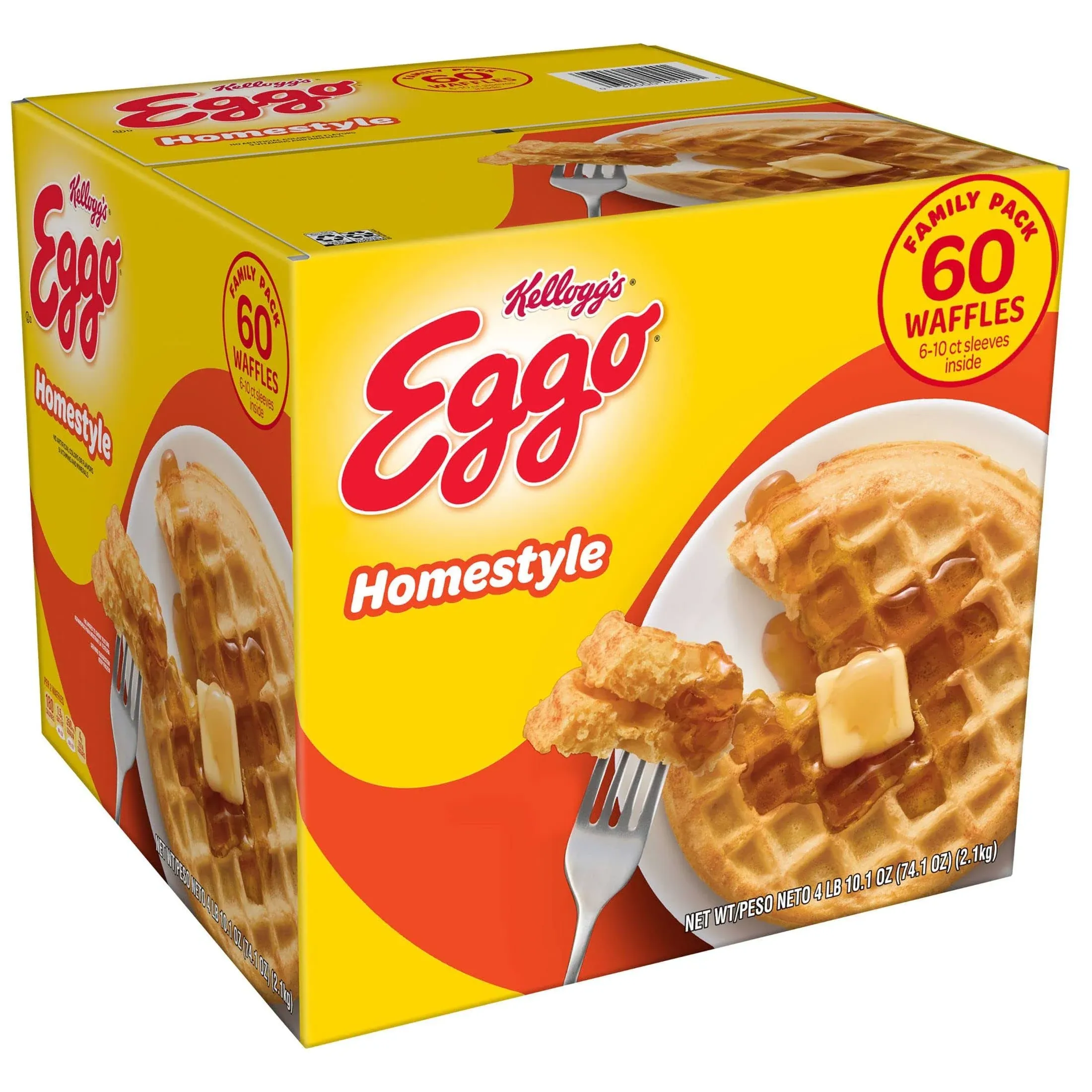 Kellogg's Eggo Homestyle Family pack Waffles (1.85 lbs, 24 ct)