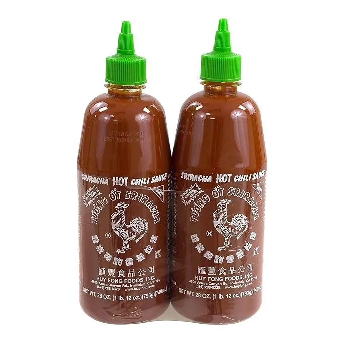 Huy Fong Sriracha Hot Chili Sauce Pack of 2 (28 oz)