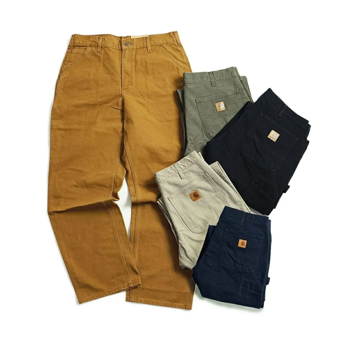 Loose Fit Washed Duck Utility Work Pant